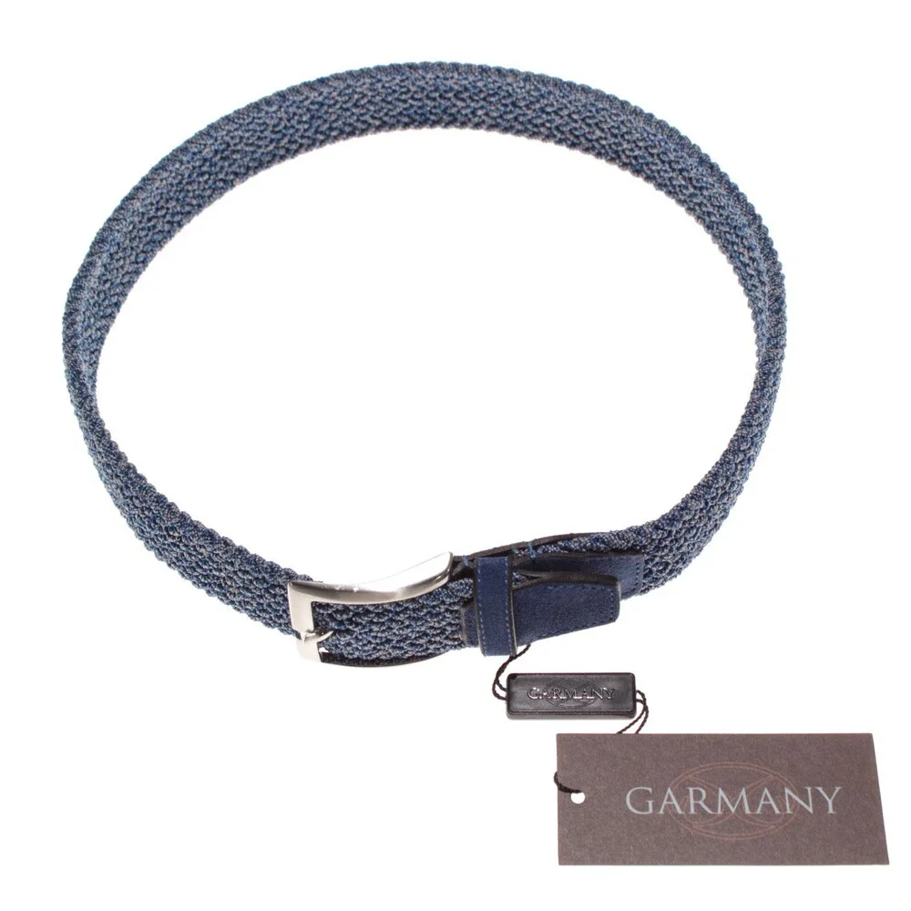 Garmany NWT Braided / Woven Belt Size 100 (US 38) in Blue Suede